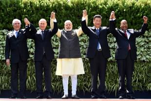 Prime Minister
Narendra Modi with the other BRICS leaders.