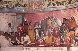 A Ramlila being staged by the Samiti adjoining Ram Janmabhoomi in 1988. The tradition ended in 1992