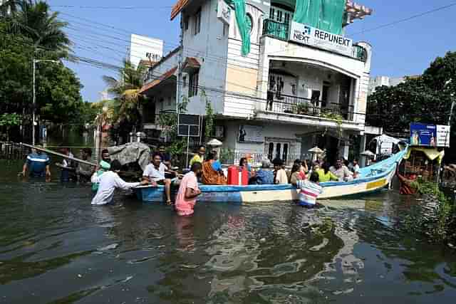 Representative image of rescue work during the 2023 Chennai floods (Photo by L R Shankar/TOIChennai/X)