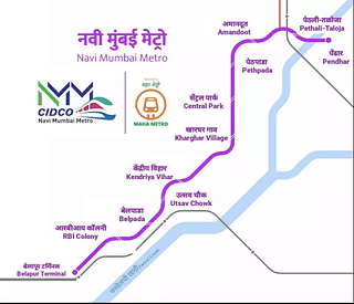Navi Mumbai Metro Line 1 Alignment
