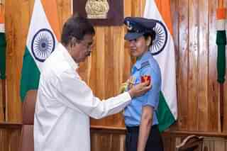 Governor of Mizoram Hari Babu Kambhampati appoints Squadron Leader Manisha Padhi as Aide de Camp (ADC). (Via X @DrHariBabuK)