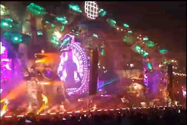 Lord Shiva's image displayed in Sunburn festival, Goa