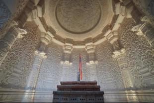 The current progress of the garbhagriha, where the idol of Sri Rama Lalla will be placed. (Photo: Shri Rama Janmabhoomi Teerth Kshetra)