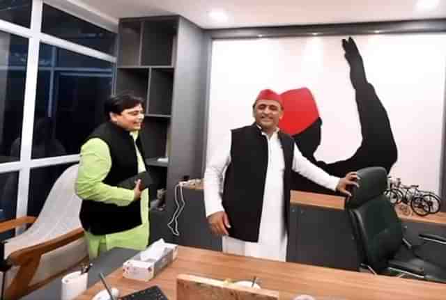 Fakhrul Hasan Chaand with Akhilesh Yadav