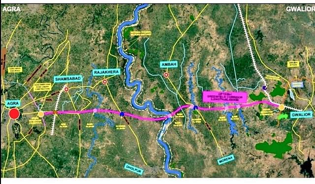 Indicative Alignment of Agra-Gwalior Greenfield Corridor 