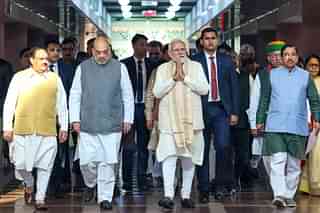 BJP leaders going to Parliamentary party meeting