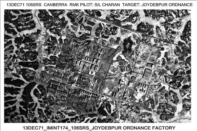Aerial pictures of Joydebpur ordnance factory, which was destroyed by IAF on 13 December. (Image via X @IAF_MCC)