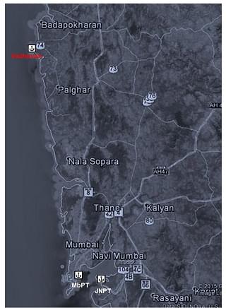 Vadhavan Location with reference to JNPT & Mumbai Port  (JNPA)