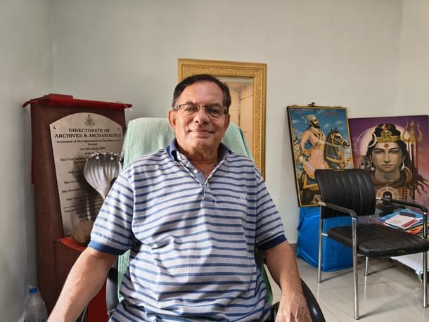 Gopal Marajker, chairman of the Shree Saptakotishwar Devasthan Committee