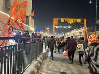 A view of the streets of Ayodhya on evening of 22 January
