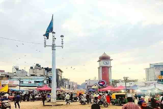 The 'green' flag in Shivajinagar. (Image: X/@BasanagoudaBJP)