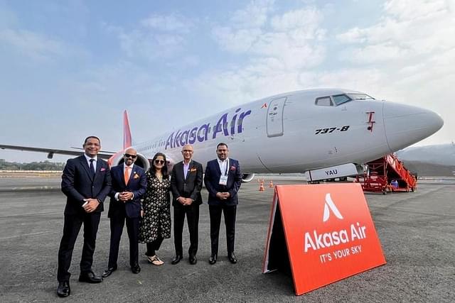 Photo posted by Akasa Air while announcing the order of 150 Boeing 737 MAX aircraft 