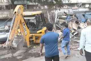 Bulldozer action in Mira Road area, Mumbai, Maharashtra