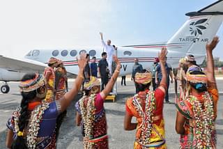 Odisha Chief Minister Naveen Patnaik At Malkangiri Airport
