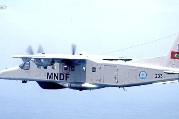 Dornier aircraft gifted to the Maldives by India. 