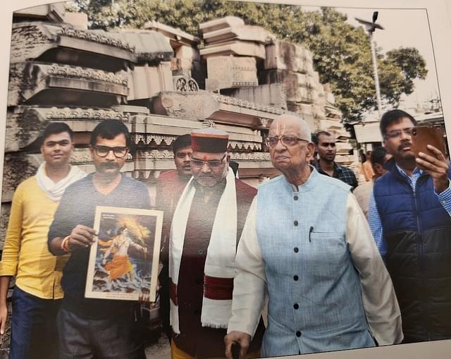 Senior Counsel K Parasaran at the Ram Janmabhoomi site in Ayodhya. (Credit: CB Sompura)