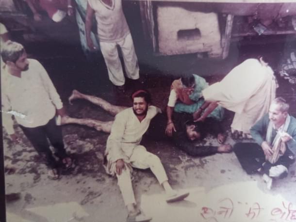 Picture of a slain karsevak clicked by Tripathi in 1990.