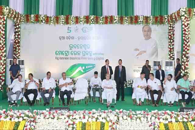 CM Naveen Patnaik Laying Foundation Stone Of Bhubaneswar Metro Rail Project On 01 January 2024