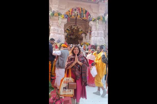 This correspondent at the steps of Ram Janmabhoomi temple on 22 January