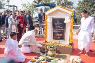 Manipur Chief Minister N Biren Singh launches the Imphal Ring Road project. Source: X/ @NBirenSingh