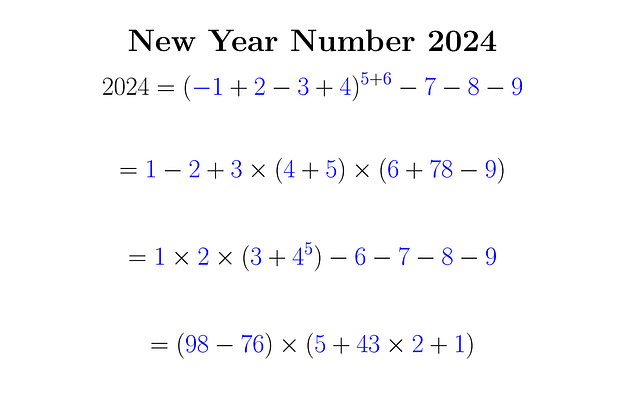 2024 A Mathematical Journey Into The New Year   2024N3 