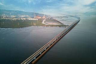 Aerial view of the Mumbai Trans-Harbour Link. (X)