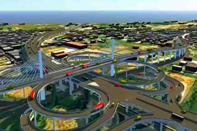 An artist's impression of the crossing at Maduravoyal Interchange.  (X/Nitin Gadkari)