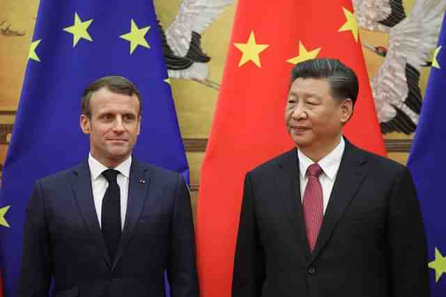 Emmanuel Macron and Xi Jinping