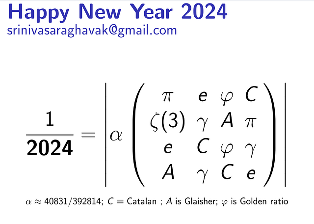 2024 A Mathematical Journey Into The New Year   2024H 