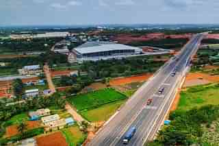 Bengaluru Satellite Town Ring Road.  (Droneman/X)
