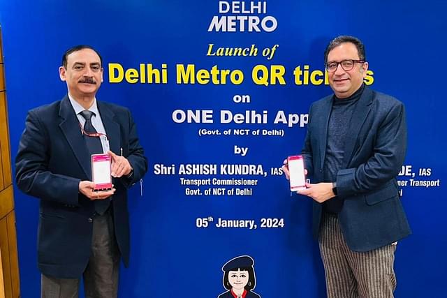 Launch of the One Delhi mobile app at Metro Bhawan