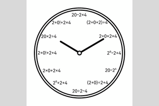 New year number 2024 in various mathematical forms (Photo: Srinivasa Raghava K)
