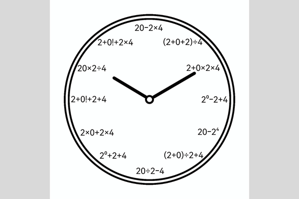 New year number 2024 in various mathematical forms (Photo: Srinivasa Raghava K)