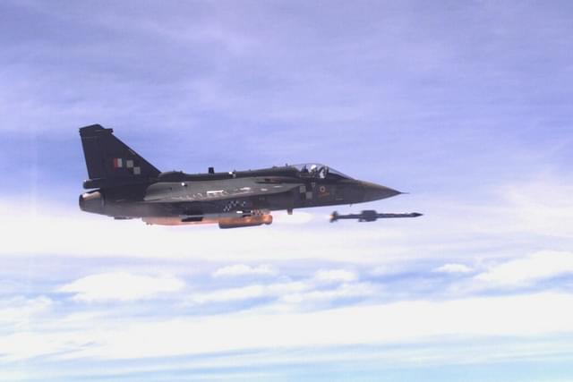 LCA Tejas test-firing Astra Missile in August 2023 (Pic Via PIB)