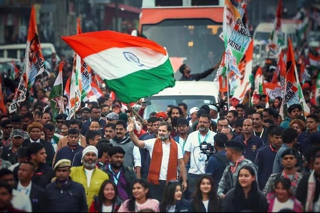 Rahul Gandhi leading his 'Bharat Jodo Nyay Yatra'.