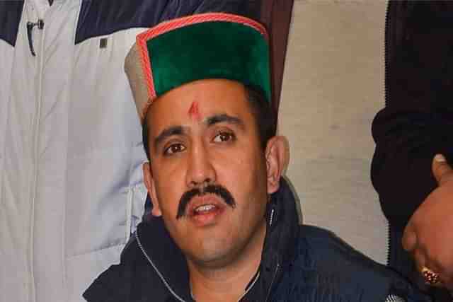 Himachal Minister and Congress leader Vikramaditya Singh. (Picture via Twitter/News1India Tweet)