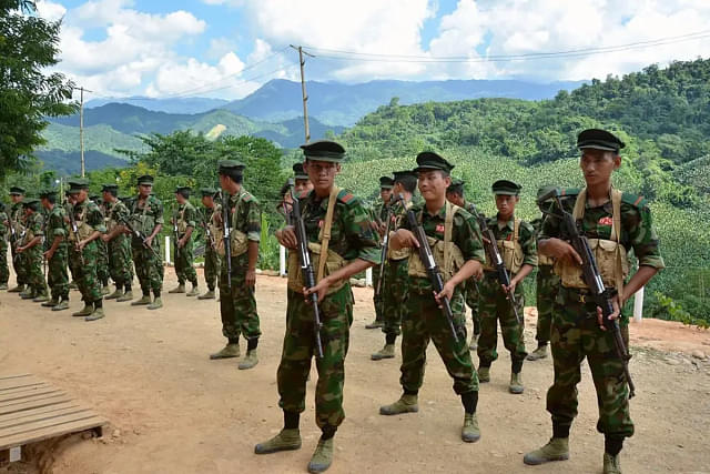 Kachin Independence Army rebels at their headquarters at Laiza.