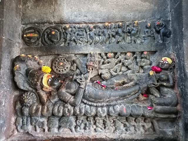 Vishnu emerging on the sheshshaiya (Image: Sumati Mehrishi)