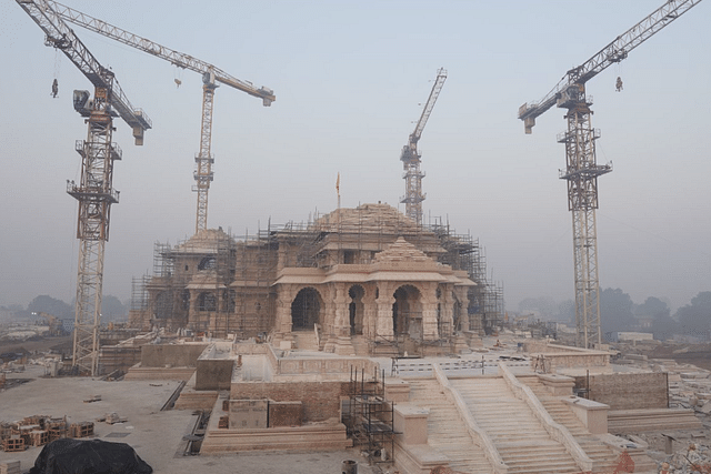 The under-construction Shri Ram Mandir, Ayodhya