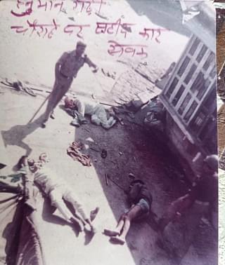 Picture of a slain karsevak clicked by Tripathi in 1990.