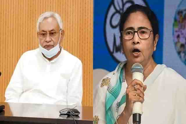 Bihar CM Nitish Kumar and TMC chairperson Mamata Banerjee. 