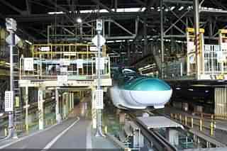 Representative image of high-speed rail depot in Japan.