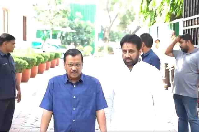 Arvind Kejriwal with Amanatullah Khan