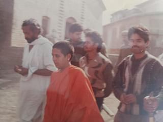 Tripathi with Uma Bharti.