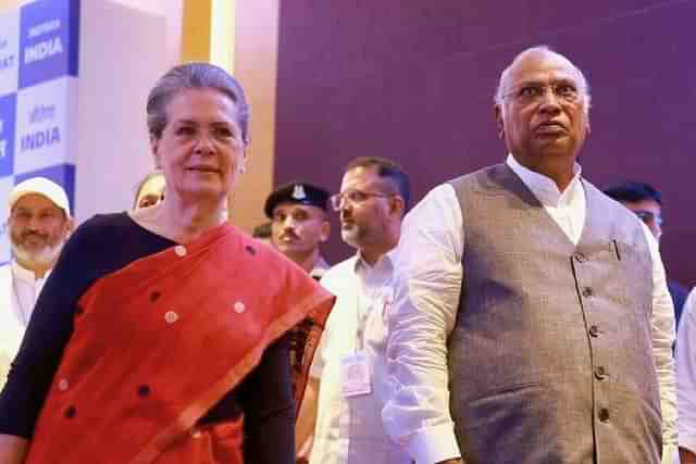 Congress leaders Sonia Gandhi and Mallikarjun Kharge (Photo: Congress for INDIA/X)