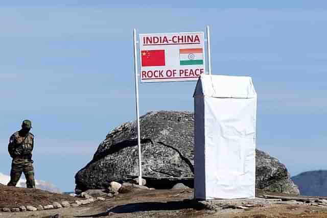 An Indian Army soldier keeps a vigil at Bumla pass at the India-China border.  (Representative Image) (BIJU BORO/AFP/Getty Images)