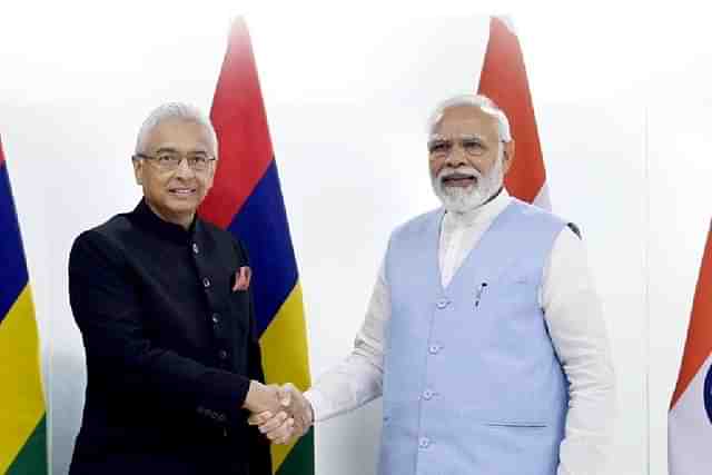 PM Narendra Modi with Mauritian counterpart