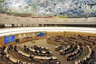 The UN Human Rights Council meeting hall in Geneva.