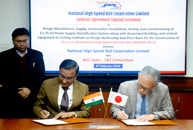 Signing of Contract Agreement for Electrification Works for Bullet Train Project