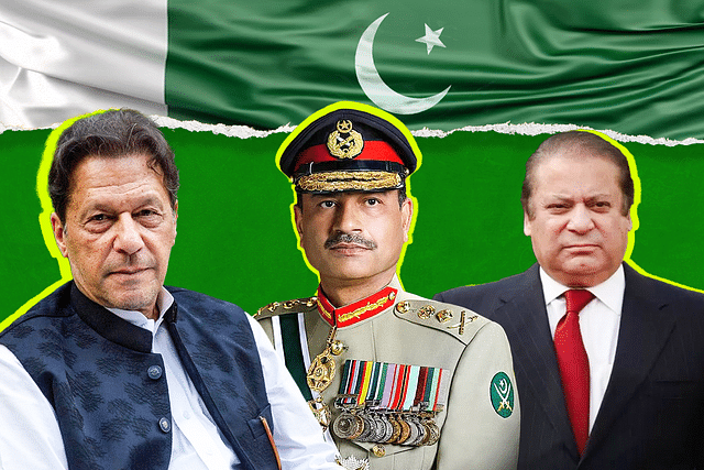 PTI chief Imran Khan, Pakistan Army Chief Asim Munir and former prime minister Nawaz Sharif.